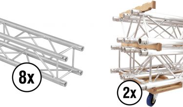 Alutruss Set QUADLOCK QL-ET34-2000 + Truss Transport Board