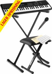 Børne Keyboard Mega Sæt, Pakketilbud: 54 Tang., Mikrofon, Stativ, Bænk, mm (6-8 år)