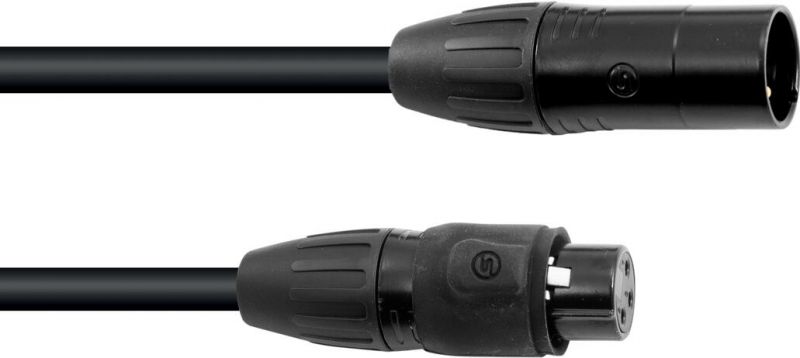 Eurolite DMX cable SEC-1 IP65 3pin 1m bk