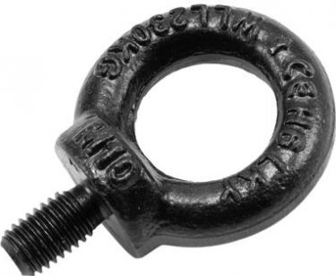 SAFETEX Eye Bolt M10/17mm, black galvanized drop forged