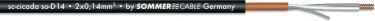 SOMMER CABLE Microphone Cable 2x0.14 100m bk CICADA