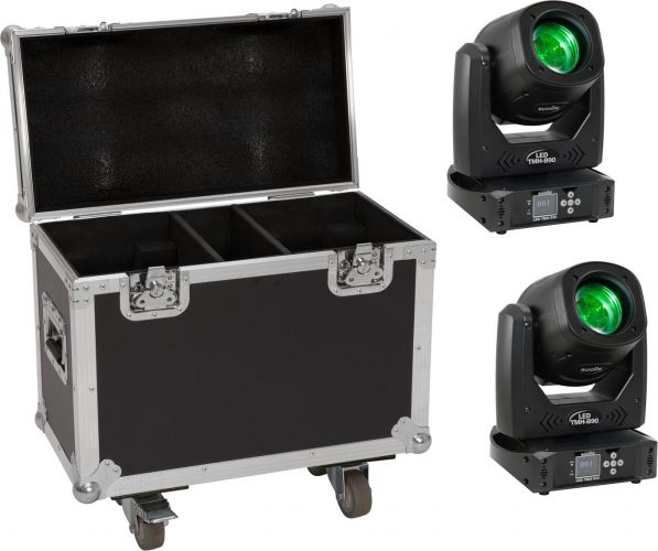 Eurolite Set 2x LED TMH-B90 + Case with wheels