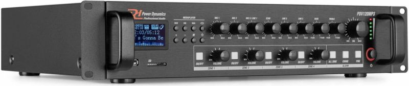 PDV120MP3 PA Mixer Amplifier 120W/100V 4 zones