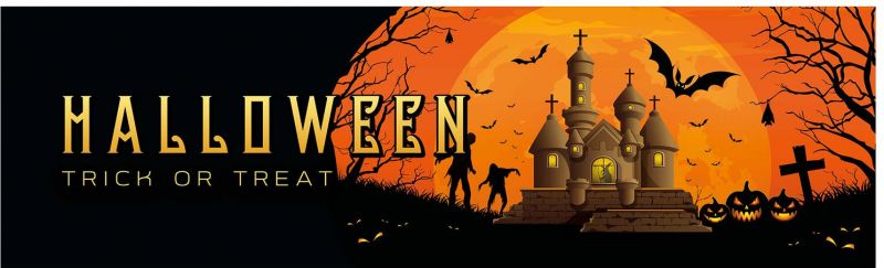 Europalms Halloween Banner, Haunted House, 300x90cm