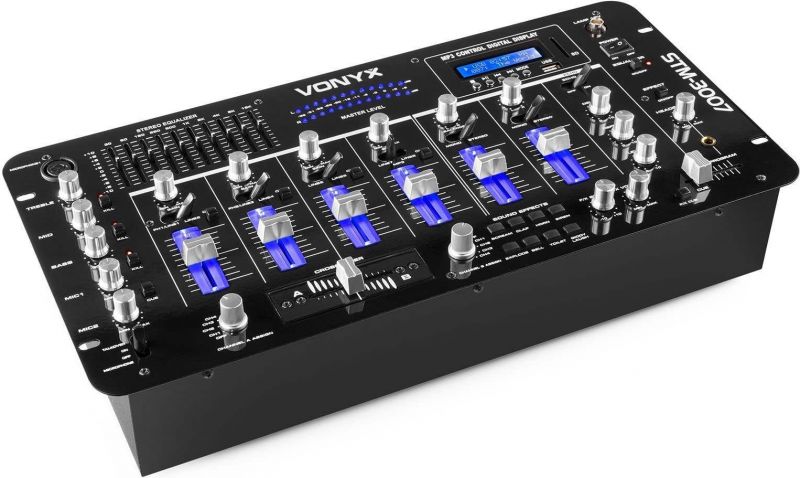 STM-3007 6-Channel Mixer SD/USB/MP3/LED/BT 19"