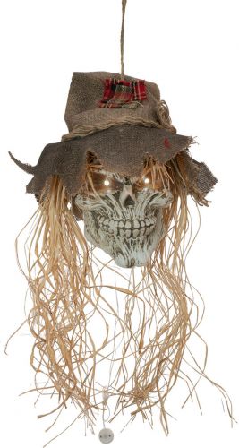 Europalms Halloween Scarecrow Skull, 70cm