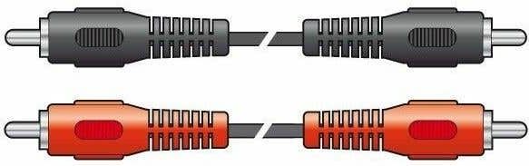 Kabel 2xRCA han - 2xRCA han 1.2m, sort