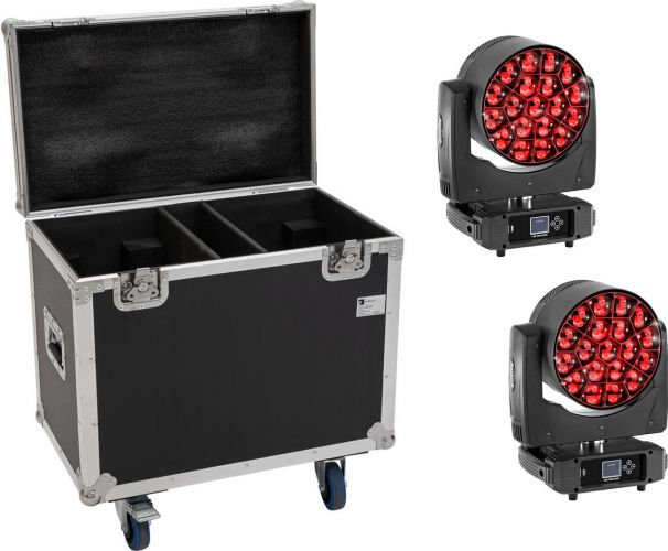 Eurolite Set 2x LED TMH-H380 Beam/Wash/Flower Effect + Flightcase with wheels