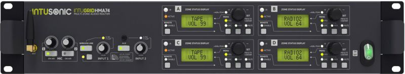 INTUSONIC HMA74 4-zone Audio Router