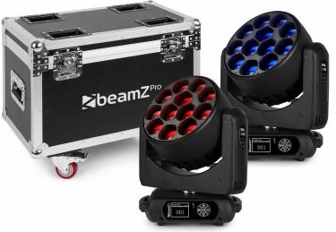 MHL1240 LED Wash Moving Head with Zoom 2pcs in Flightcase