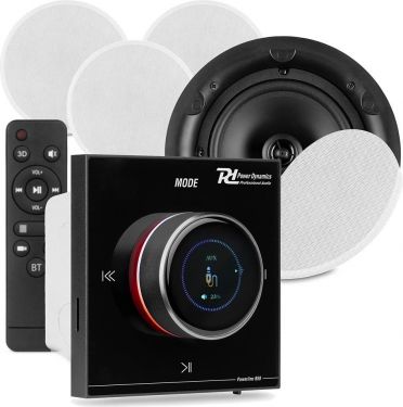 Powerline B100BSet In-Wall Audio Amplifier with 4 Ceiling Speakers