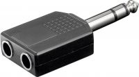 6,35mm stereo JACK han til 2x 6,35mm stereo JACK hun