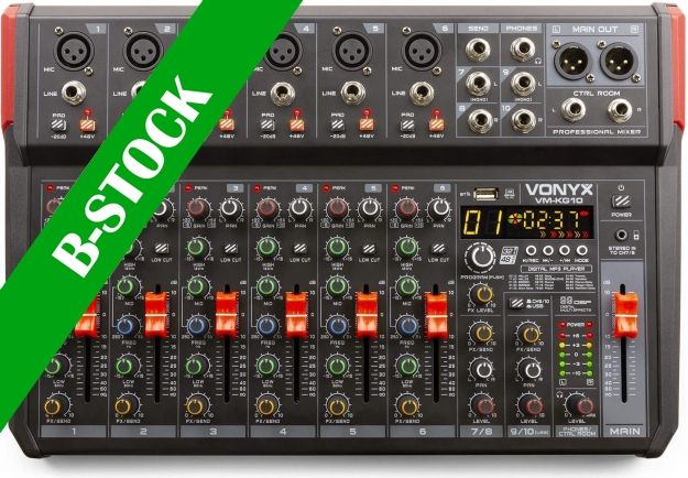 VM-KG10 Music Mixer 10-Channel BT/DSP/USB Record "B-STOCK"