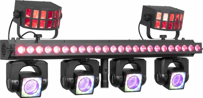 ShowBar GO Ultra with 4 Moving Heads, LED Bar and 2 Derby Effects