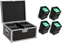 Diverse, Eurolite Set 4x AKKU IP UP-4 Entry QCL Spot QuickDMX + Case