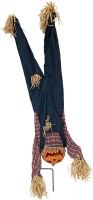 Europalms Halloween Ground Stake Figure Pumpkin Man Handstand, animated, 153cm