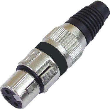 Omnitronic XLR socket 3-pin bk 10x