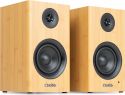 BS15 Active Bookshelf Speaker Set 60W BT Bamboo