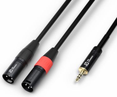 CX70-6 Cable 2x XLR Male - 3.5mm Stereo 6.0m