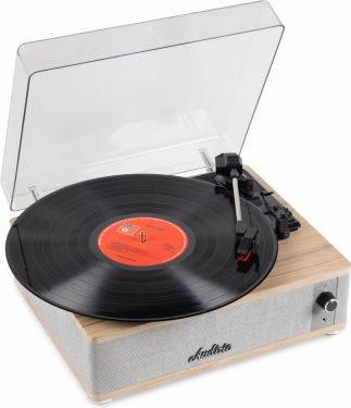 Irvine Record Player BT Light Wood