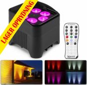 Beamz BP96S Batteri Uplight 6x 12W / RGBAW + UV / Trådløs DMX
