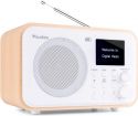 DAB Radio 'Luxus- og Transportabel Radio' DAB/DAB+/FM/Bluetooth modtager og højttaler, Hvid DAB Radio 'Luxus- og Transportabel Radio' DAB/DAB+/FM/Bluetooth modtager og højttaler, Hvid