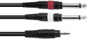 Brands, Omnitronic Adapter Cable 3.5 Jack/2xJack 1.5m bk