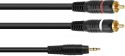 Omnitronic Adapter Cable 3.5 Jack/2xRCA 1.5m bk