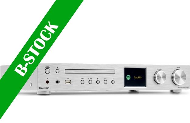 Bolzano Internet Receiver with Amplifier, DAB+ and CD Player Aluminium "B STOCK"