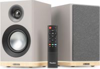 KS12 Active Bookshelf Speaker Set 80W BT Grey