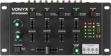 STM3025 7-kanals Mixer USB/MP3/BT
