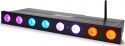 Disko/Wi-Bar 8x3W ”Tri-Color” LED / Trådløs DMX og lithium batteri