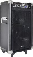 Mobile Sound System ST-075 / 2x8" 250W USB/SD-input incl. 2 microphones (1 wireless)