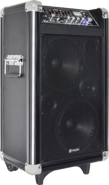 Mobile Sound System ST-075 / 2x8" 250W USB/SD-input incl. 2 microphones (1 wireless)