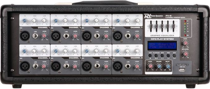PDM-C801A 8-Channel Powered Mixer DSP/MP3