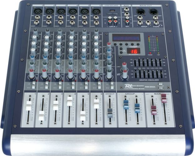 PDM-S602A 6-Channel Powered Mixer DSP/MP3