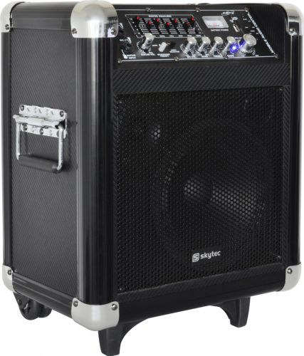 Mobilt lydanlæg ST-065 / 8" bas 200W USB/SD-input inkl. 2 mikrofoner (heraf 1 trådløs)