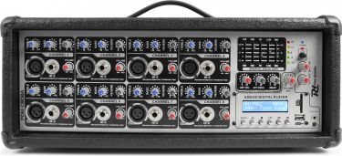 Power Dynamics PDM-C808A 8-kanals power mixer / 800W / Echo / USB MP3-afspiller