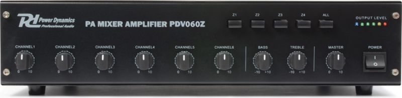 100V forstærker / 6 kanaler / 4 zoner / 60Watt