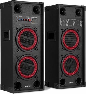Højttalersæt med indbygget forstærker SPK-208, 2x8" bas / 800 Watt / Bluetooth / Til hjemmebrug