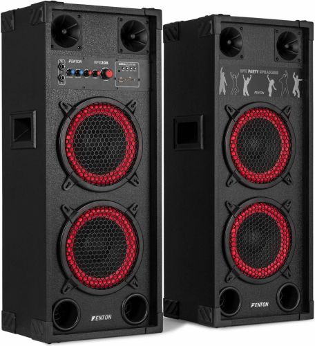 Højttalersæt med indbygget forstærker SPK-208, 2x8" bas / 800 Watt / Bluetooth / Til hjemmebrug