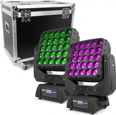 BeamZ professional Matrix55 LED Moving Head 2 stk. i Flightcase
