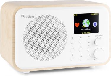 WIFI Internet Radio, Transportabel model med Bluetooth / Batteri / Tydeligt farvedisplay / Hvid