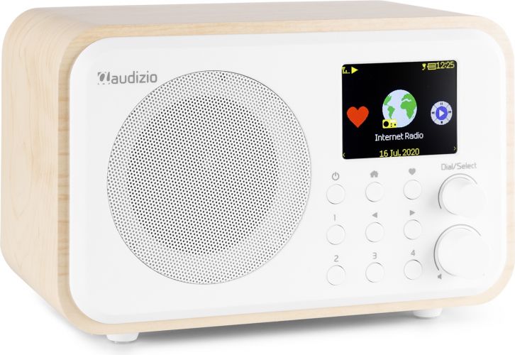 WIFI Internet Radio, Transportabel model med Bluetooth / Batteri / Tydeligt farvedisplay / Hvid