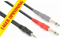 CX332-3 Kabel 3,5 mm Stereo - 2x 6,3 mm Mono 3m