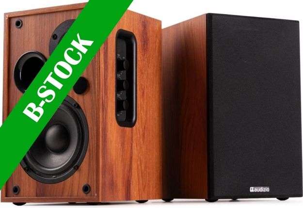 KS02 Active Bookshelf Speaker Set 80W BT Wood "B STOCK"