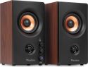BS25 Active Bookshelf Speaker Set 40W BT Wood